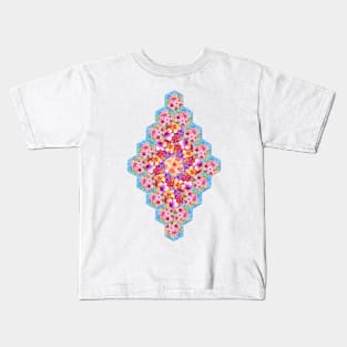 Boho Hexie Diamond Patchwork Kids T-Shirt